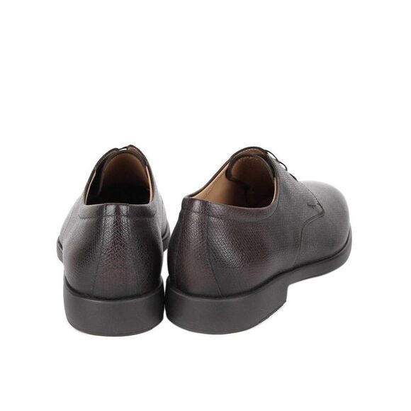 Salvatore Ferragamo Men's Fulvio Dark Brown Pebble Leather Oxford Shoes (9.5 EE)